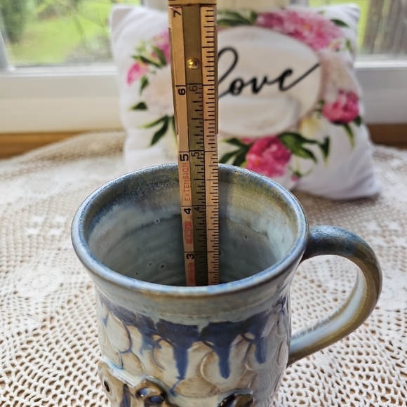 Art Pottery Mug Fish On It. Signed Dated 1992 Redwear Clay. - Picture 10 of 10